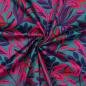 Preview: Satin Baumwolle Petrol Lush Leaves von Nerida Hansen